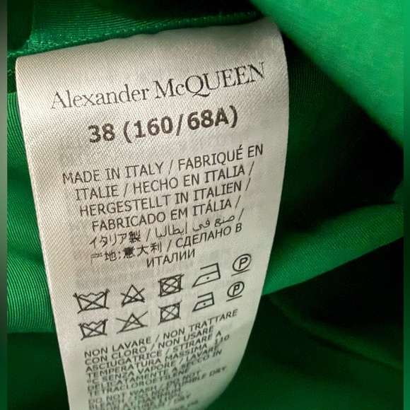 Alexander McQueen Green Gathered Polyfaille Midi Skirt - Size IT 38/US 2 - Picture 5 of 10